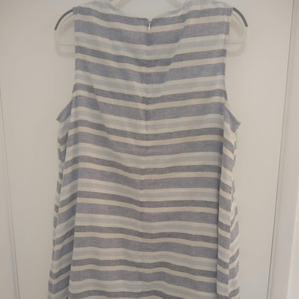 BeachLunchLounge Collection L  A-line striped dress pastel white/light blue - Picture 3 of 13